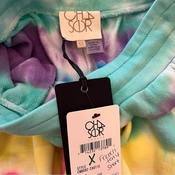 Anthropologie Chaser Cabana Tie Dye French Terry Cotton Shorts size XS NWT - Picture 5 of 6
